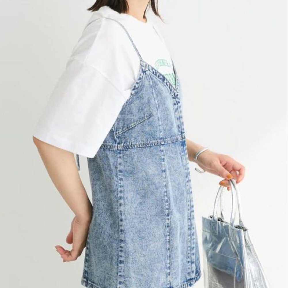 Green Parks ・ELENCARE Denim Long Cami Light Indigo - image 5