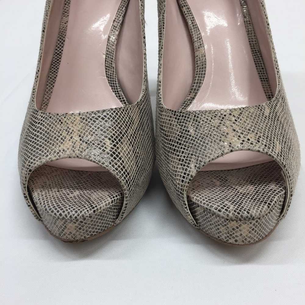 J. LITVACK Women's Heels 8 Leather Nude Snakeskin… - image 2