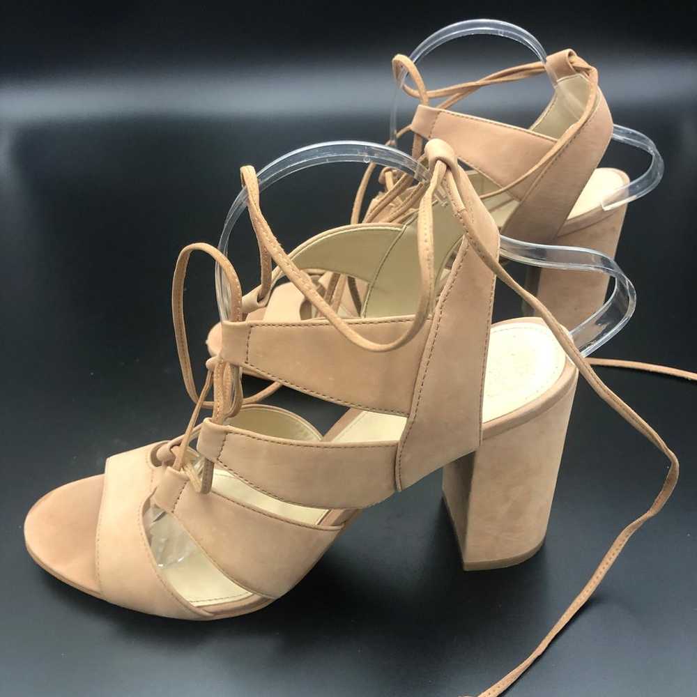 Vince Camuto Tan Leather Chucky Heels, Women's Si… - image 3