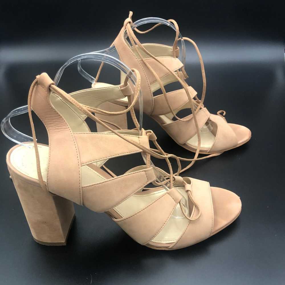 Vince Camuto Tan Leather Chucky Heels, Women's Si… - image 5