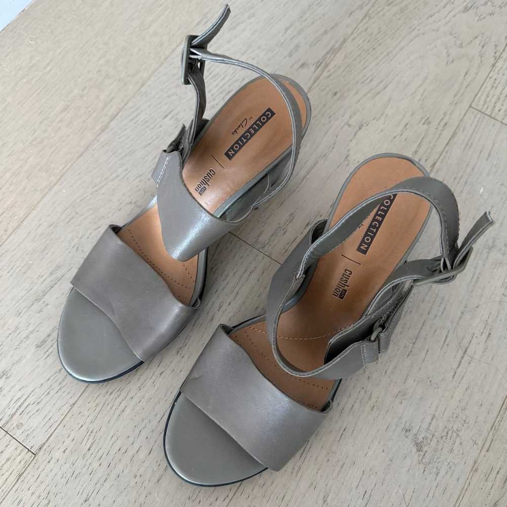 Clarks Kurtley Shine Sandals in Sage Leather - image 1