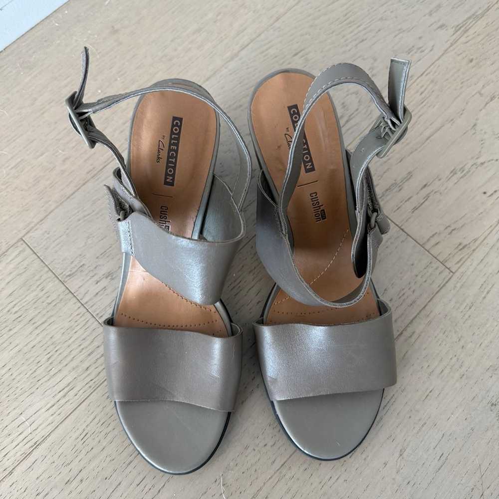 Clarks Kurtley Shine Sandals in Sage Leather - image 2