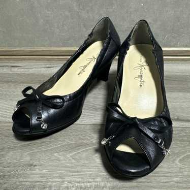 【Excellent condition】Ginza Kanematsu Ribbon Pumps 