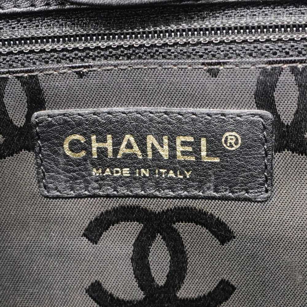 Chanel Triple Coco Black Leather Tote Bag (Pre-Ow… - image 6