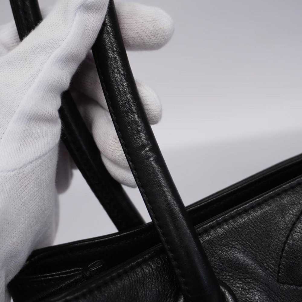 Chanel Triple Coco Black Leather Tote Bag (Pre-Ow… - image 8