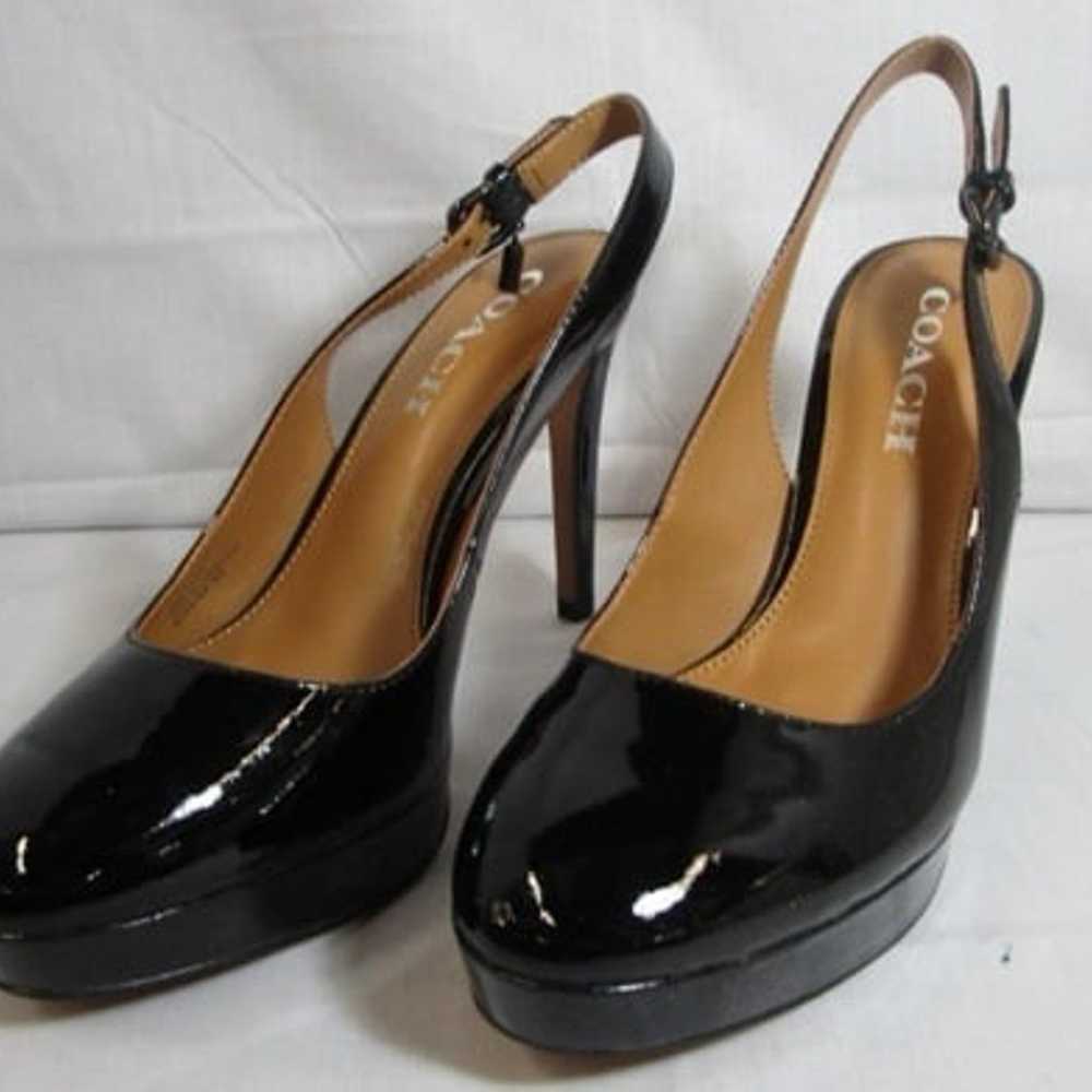 Pumps Authenticated Coach Abie Patent Black Size … - image 1