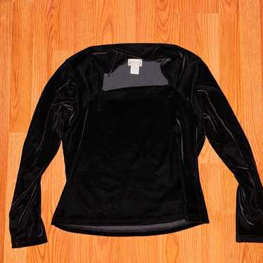 Vintage Jonden by Linda  Leal velvet long sleeve t