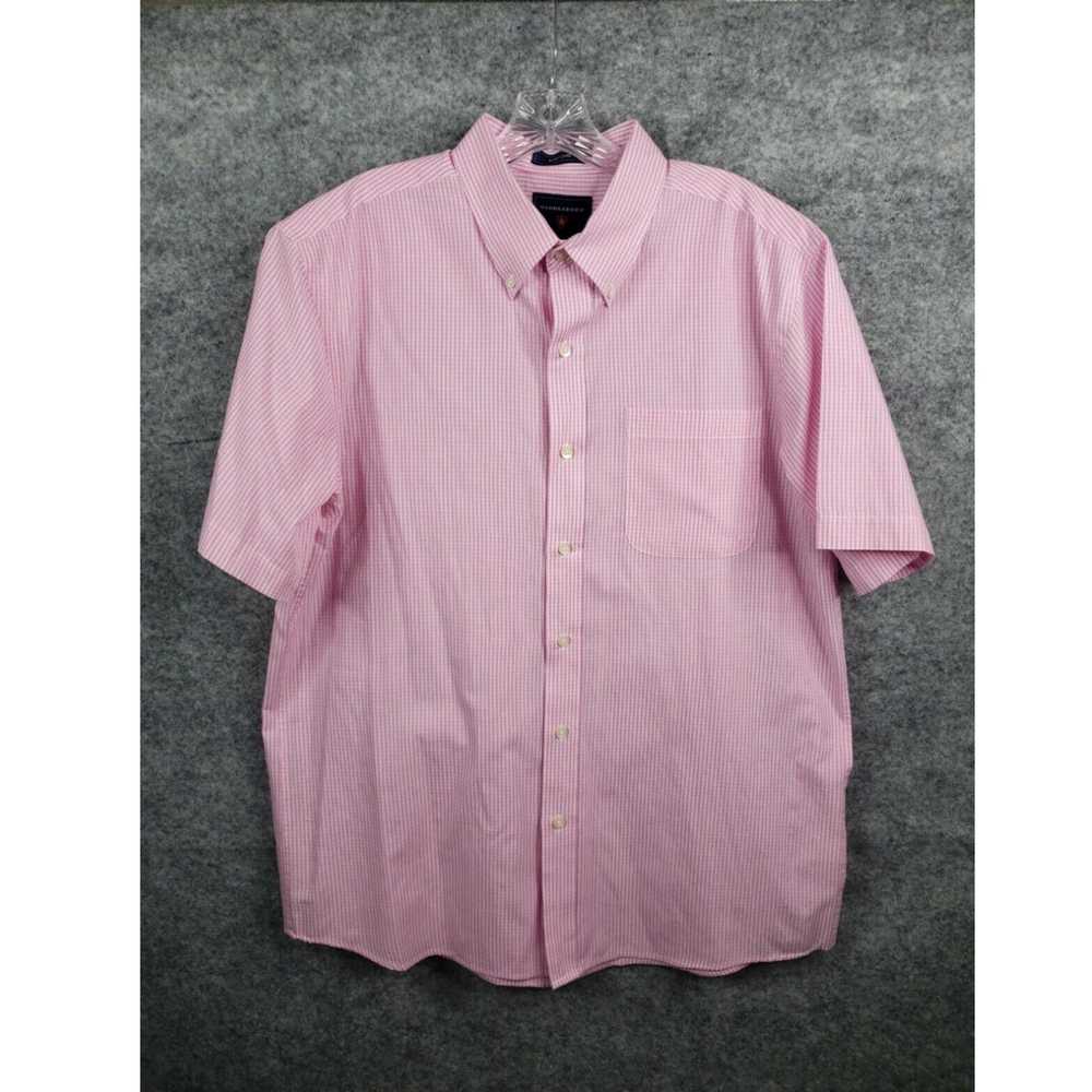 Pinko Saddlebred Button Down Shirt Pink White Che… - image 2