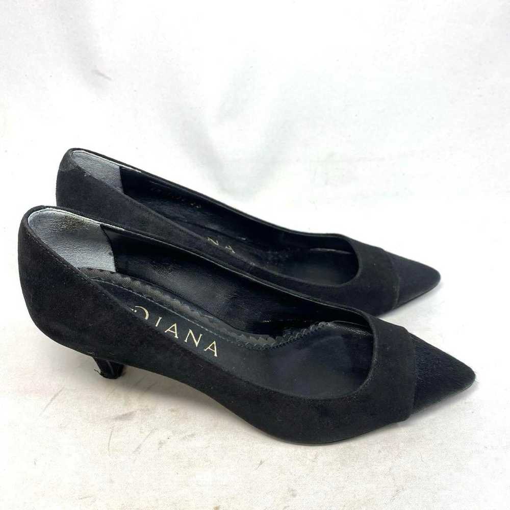 Diana pumps, suede x haircalf, black, size marked… - image 3