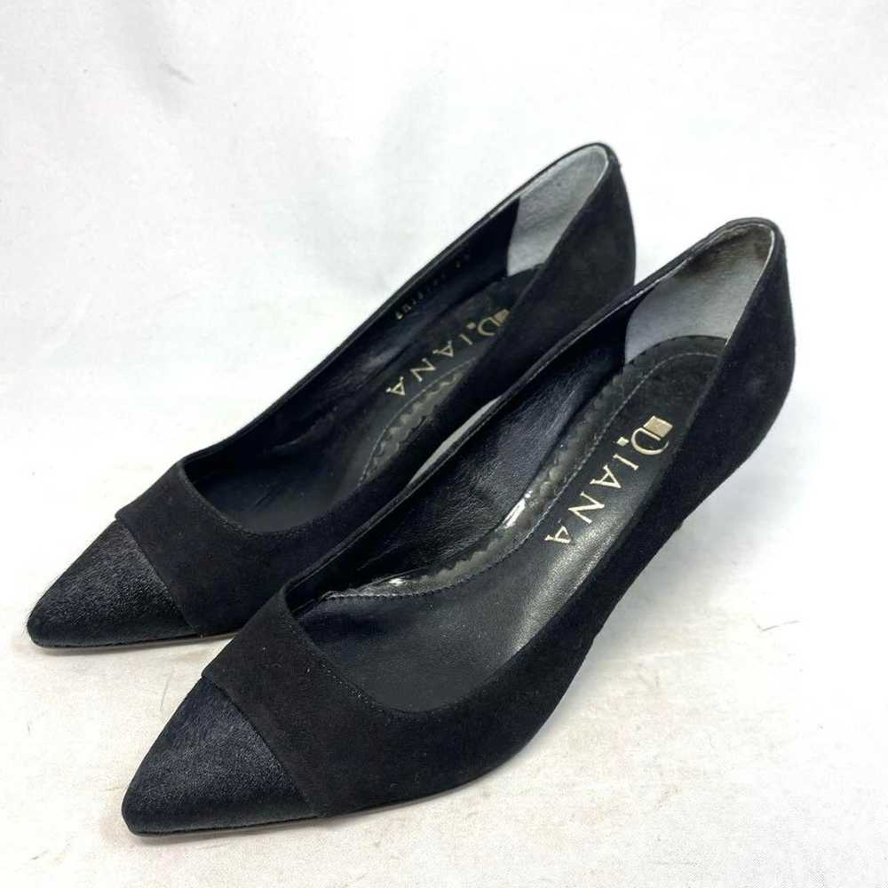 Diana pumps, suede x haircalf, black, size marked… - image 8