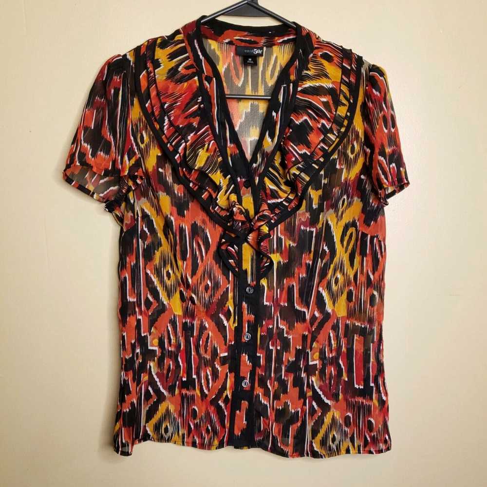 Vintage East 5th Blouse Top Button Front Women's … - image 2