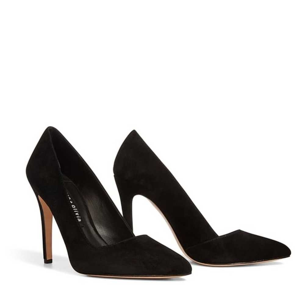 Alice + Olivia | Black Suede Dina High Heels Stil… - image 2