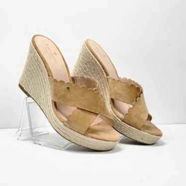 KATE SPADE tegan wedge espadrille sandals shoes Sz