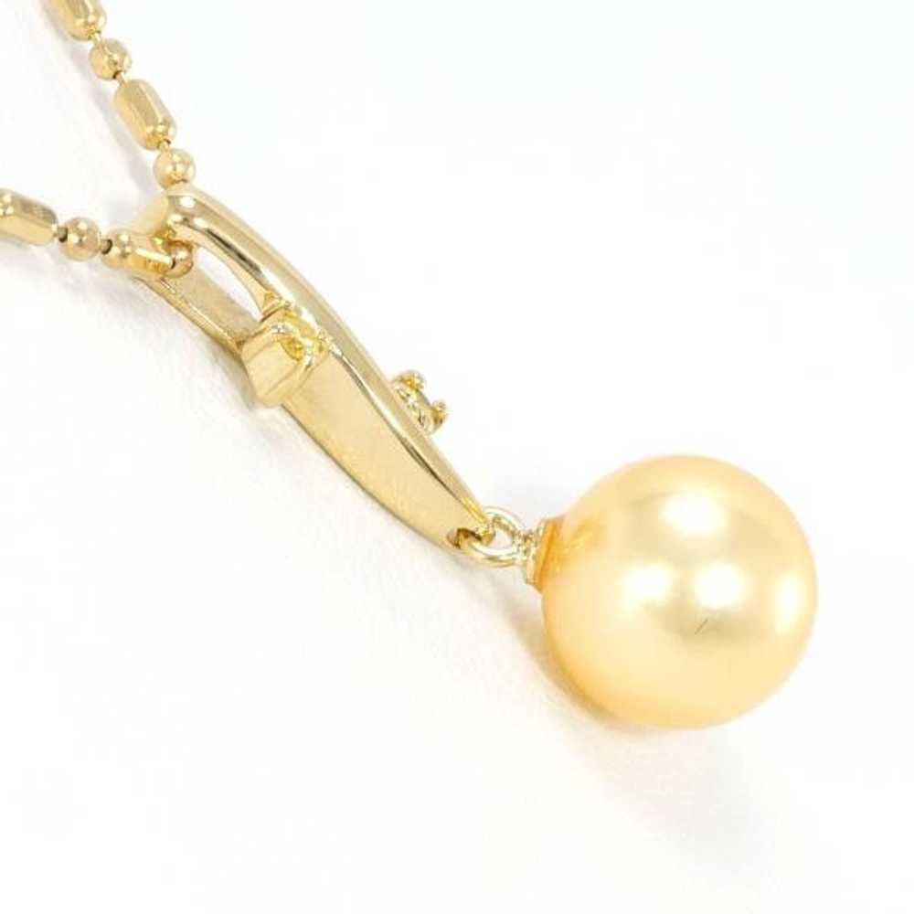 Other Other K18 Yellow Gold Pearl Necklace Metal … - image 2