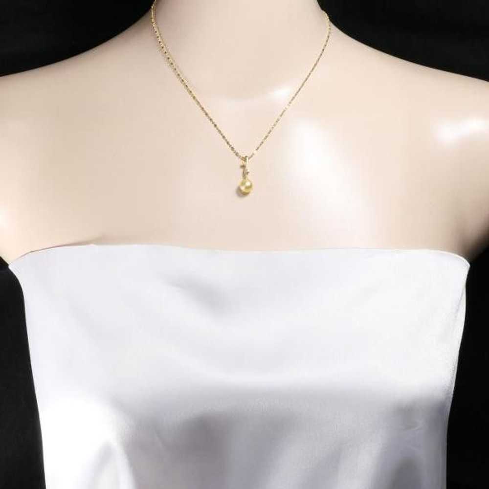 Other Other K18 Yellow Gold Pearl Necklace Metal … - image 3