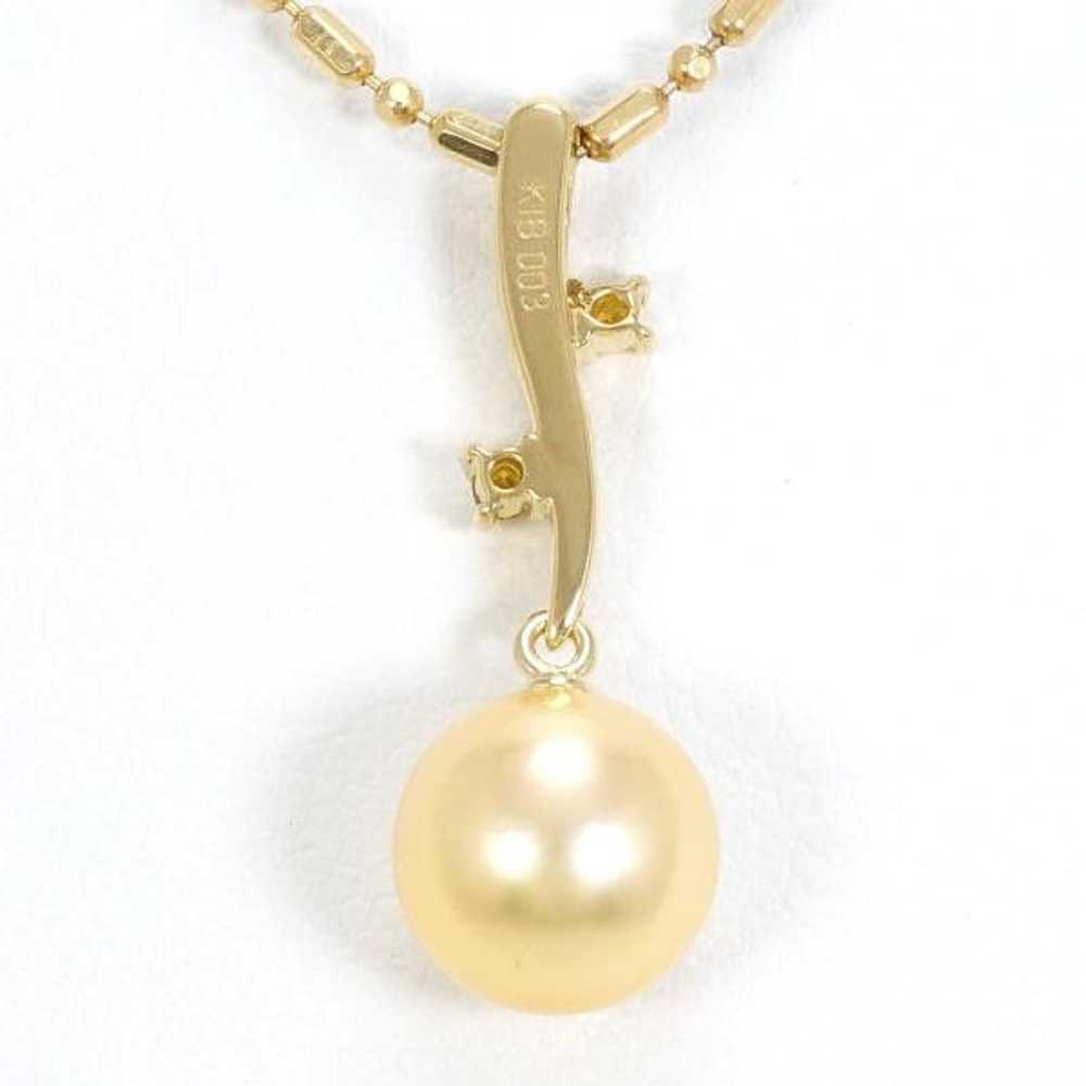 Other Other K18 Yellow Gold Pearl Necklace Metal … - image 4