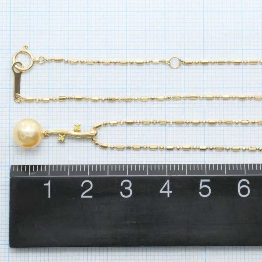 Other Other K18 Yellow Gold Pearl Necklace Metal … - image 5