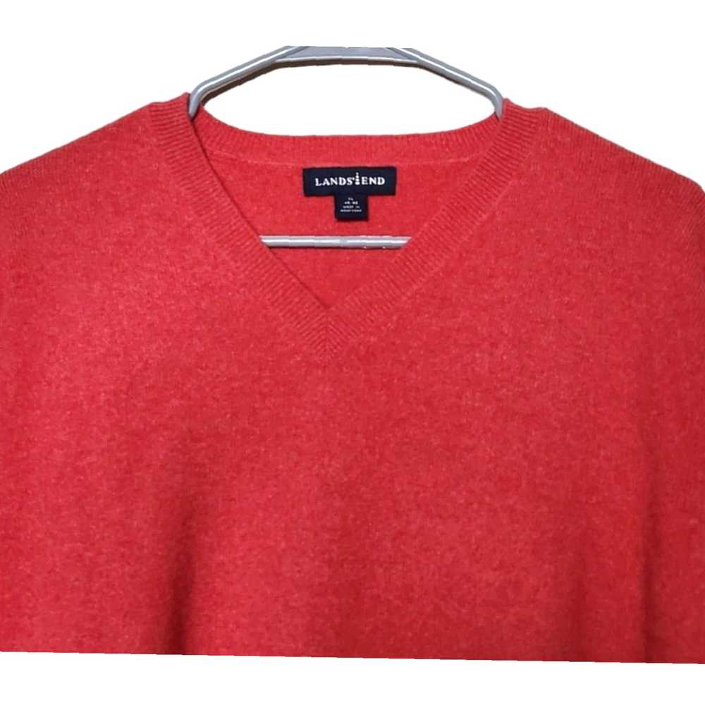 Vintage Lands End Mens Cashmere V Neck Pullover S… - image 3