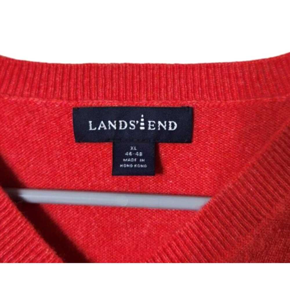 Vintage Lands End Mens Cashmere V Neck Pullover S… - image 4