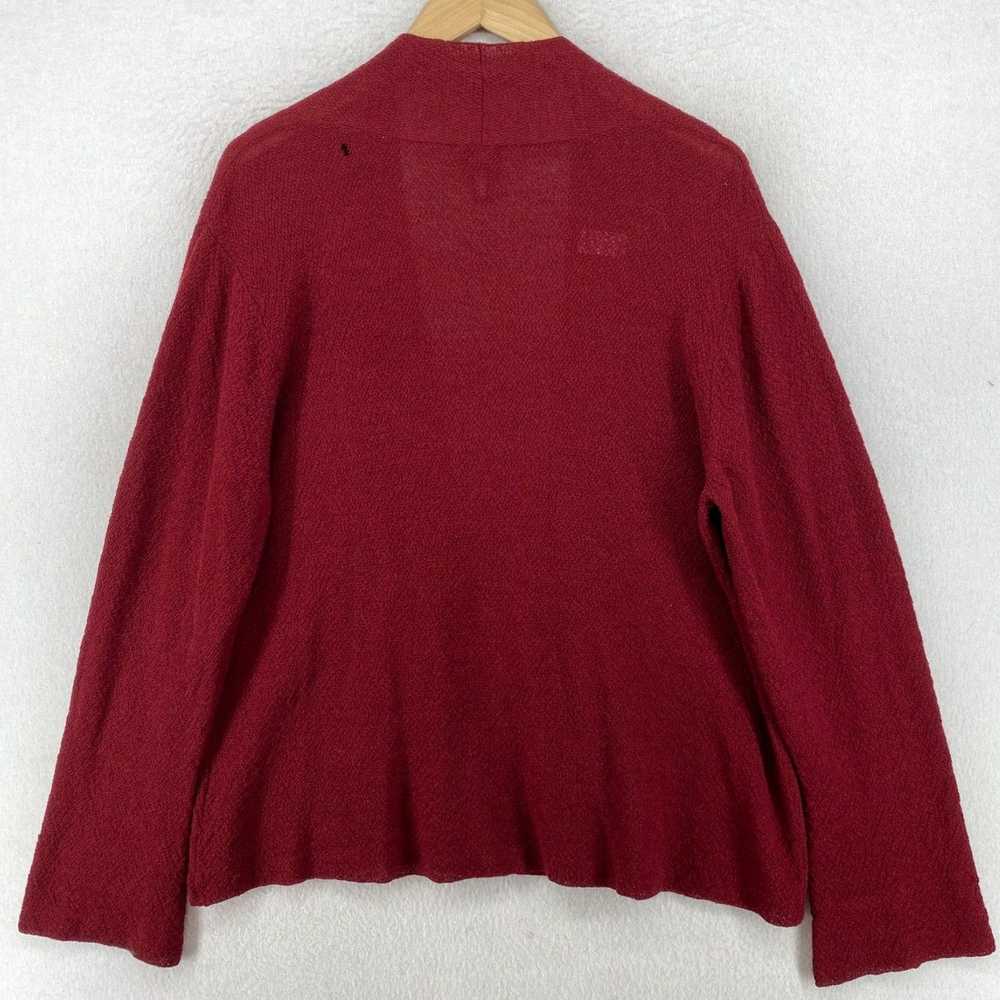 Eileen Fisher Luxurious Red Long Sleeve Open Fron… - image 3