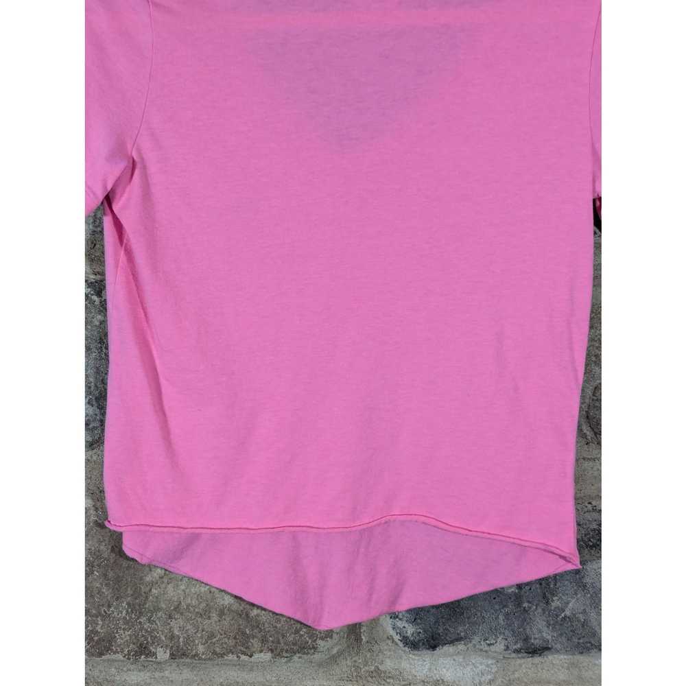 Pink VS Pink Top Pink Cropped Raw Hem Oversized R… - image 7