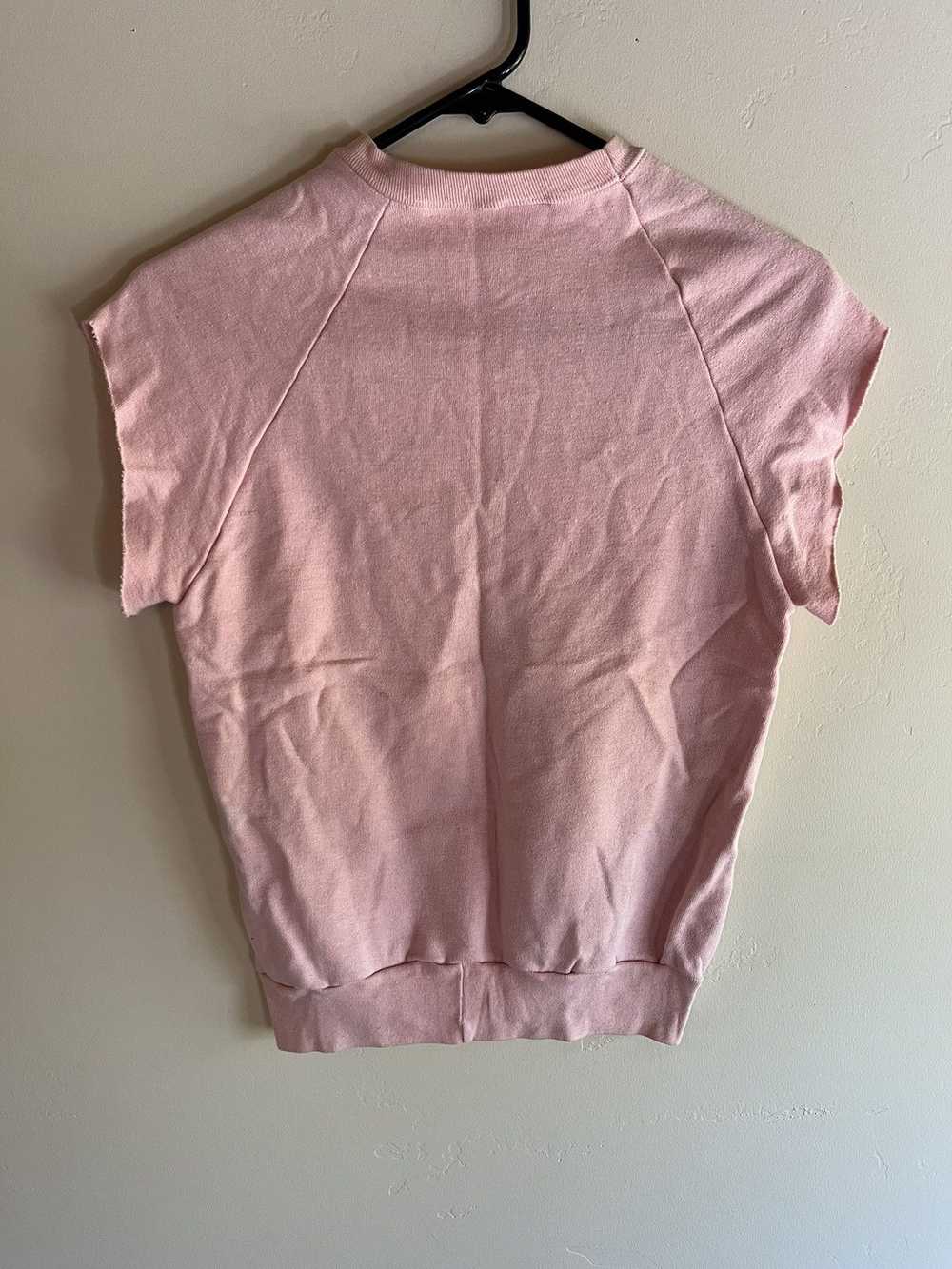 Vintage Vintage Pink Cutoff Crewneck Sweatshirt L… - image 2