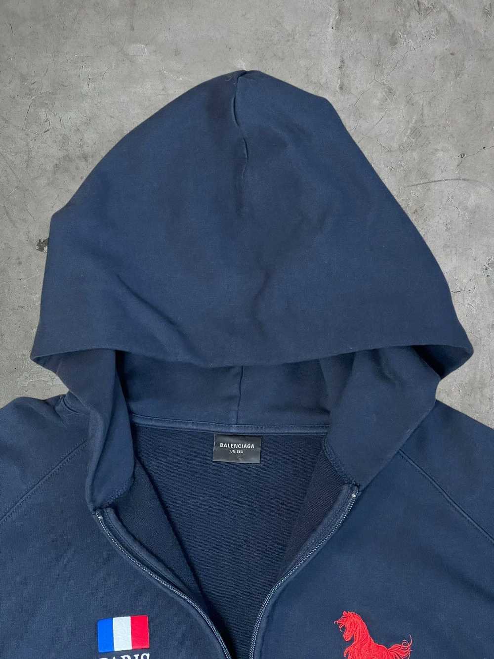 Balenciaga FW/22 Balenciaga Paris Polo Zip-up Hoo… - image 5