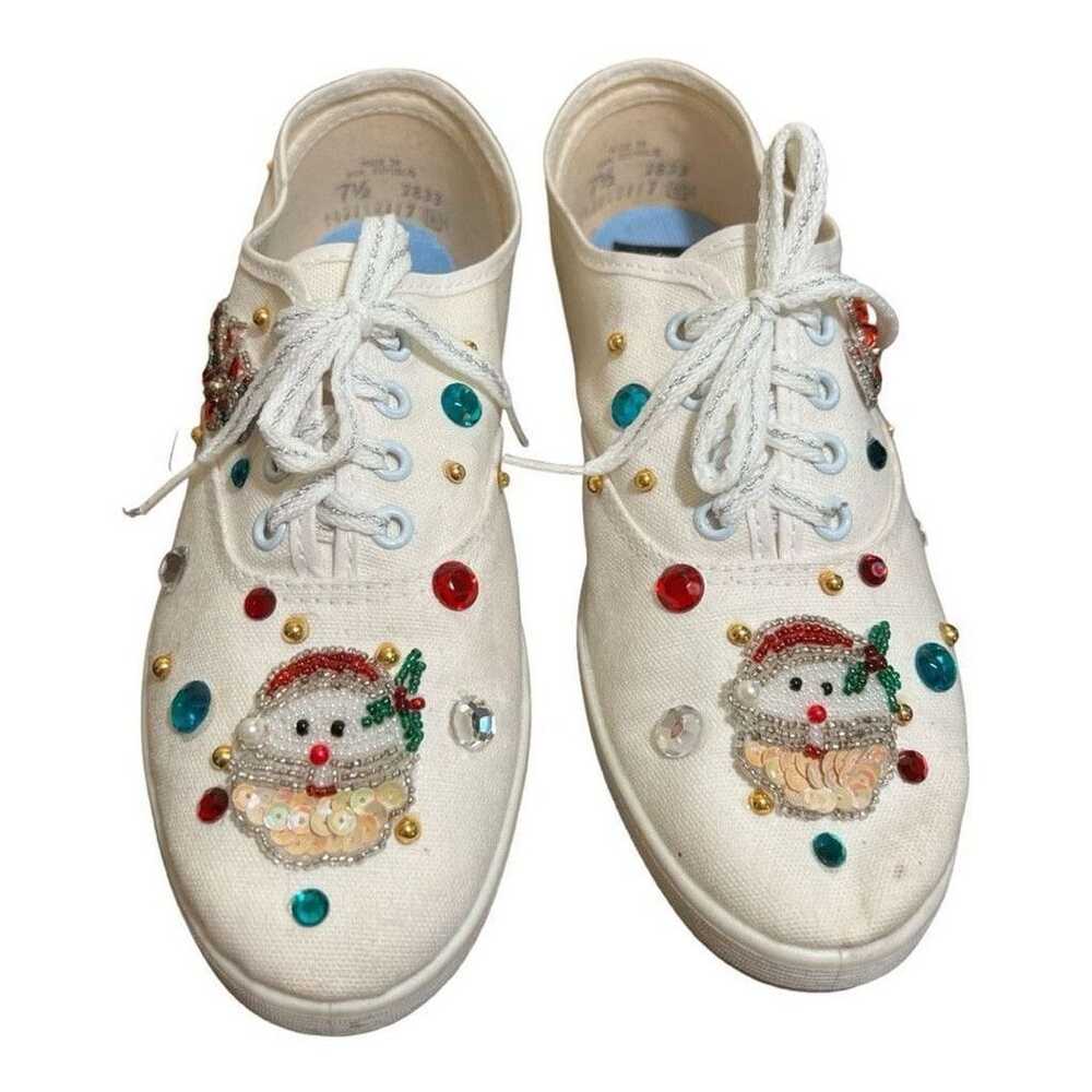 Other 1980s Bedazzled Xmas Shoes, Sz 7.5 - image 2