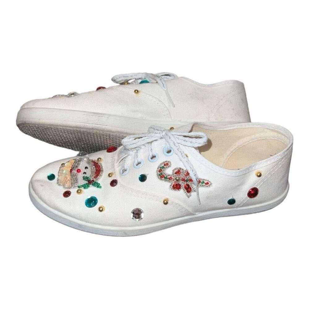 Other 1980s Bedazzled Xmas Shoes, Sz 7.5 - image 4