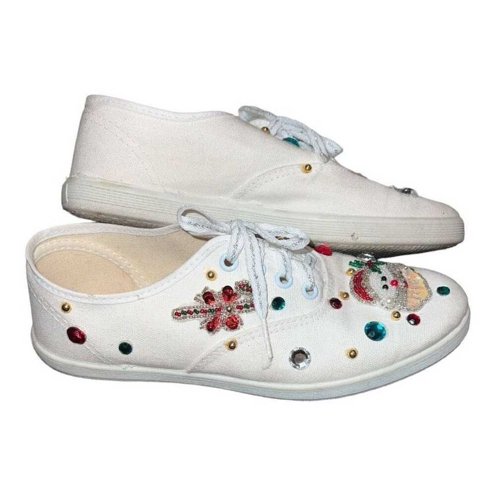 Other 1980s Bedazzled Xmas Shoes, Sz 7.5 - image 5