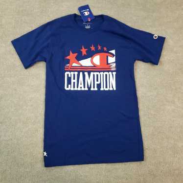 Champion Mens Blue Crew Neck Short Sleeve Spell O… - image 1