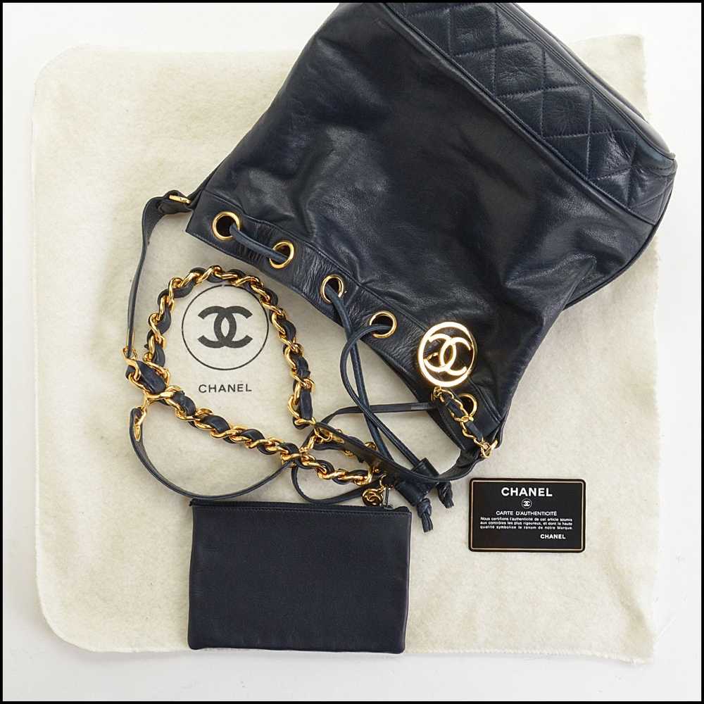 Chanel RDC14155 CHANEL Vintage 89-91 Navy Leather… - image 7