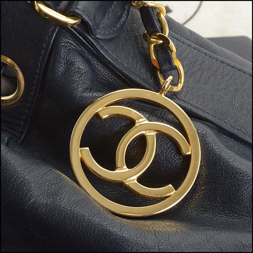 Chanel RDC14155 CHANEL Vintage 89-91 Navy Leather… - image 9