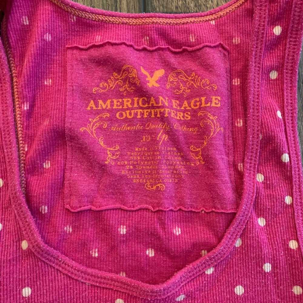 American Eagle AE RARE Ribbed Tank Top Size XS Po… - image 3