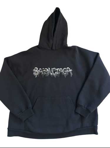 Balenciaga BALENCIAGA Slime wide fit black hoodie