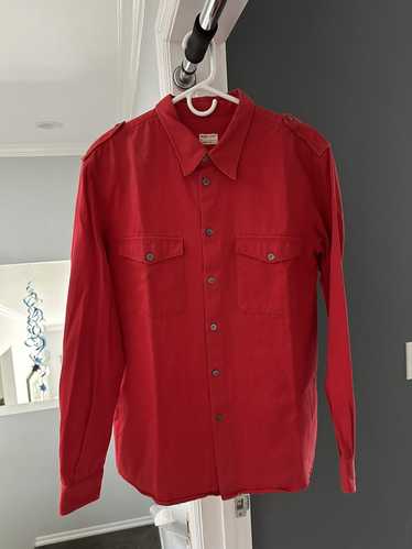 Helmut Lang SS1997 Military Officer’s Shirt in Red