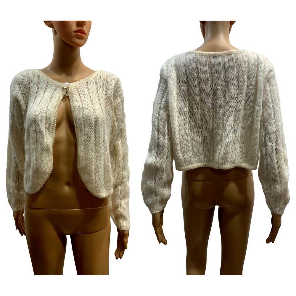 Vintage 80s de Rotchild Romantic Cream Mohair Shr… - image 3