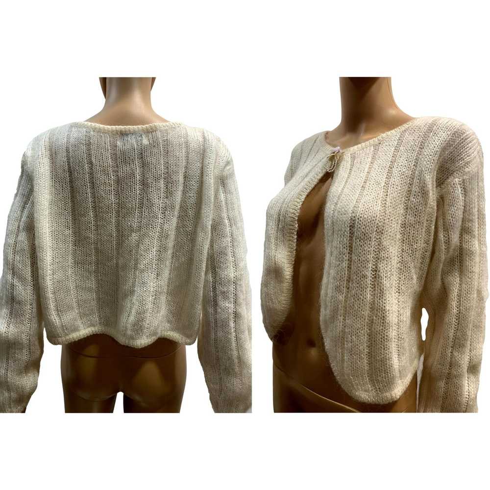 Vintage 80s de Rotchild Romantic Cream Mohair Shr… - image 7