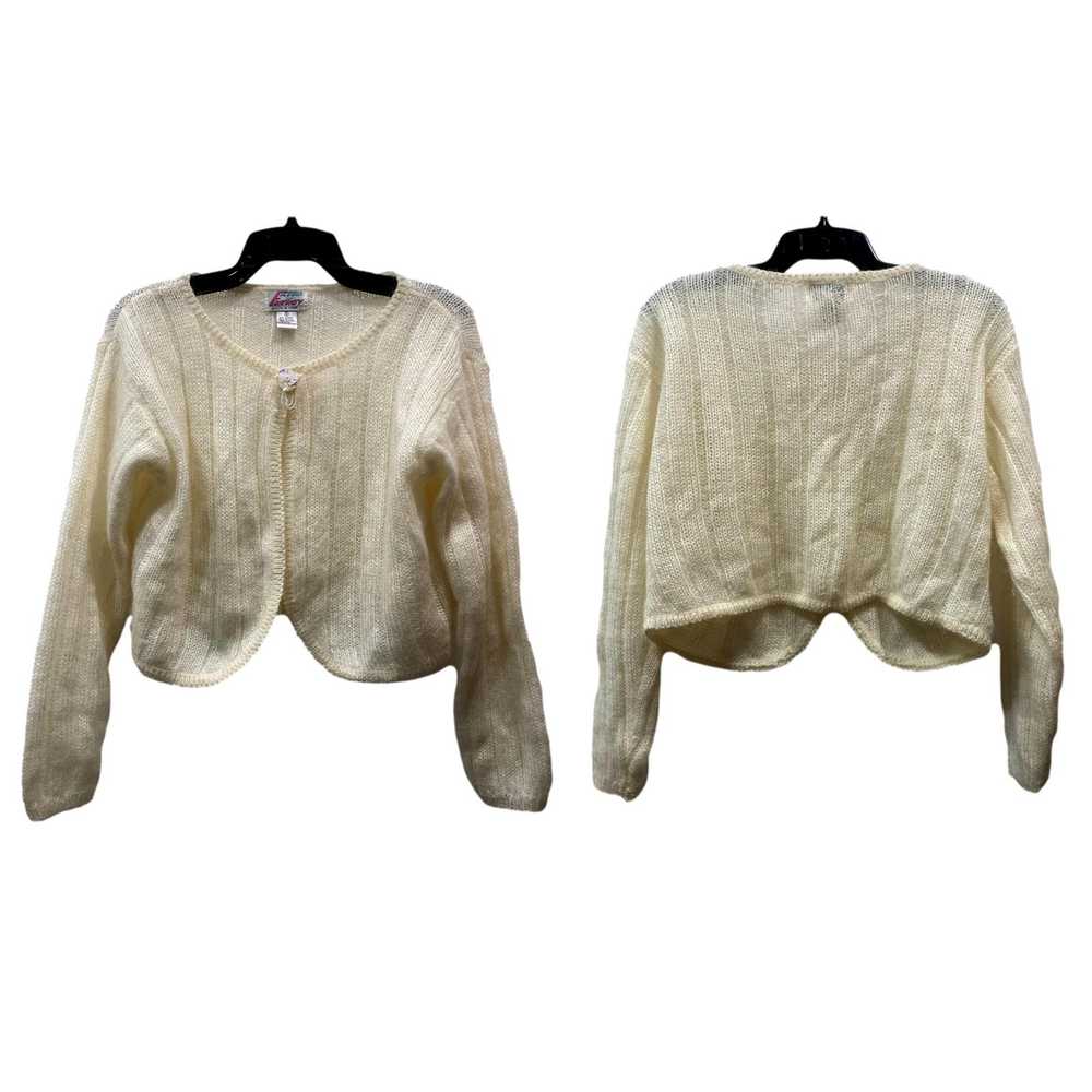 Vintage 80s de Rotchild Romantic Cream Mohair Shr… - image 8