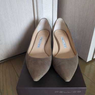 PELLICO Suede Pointed Toe Pumps Beige 3.5cm Heel - image 1