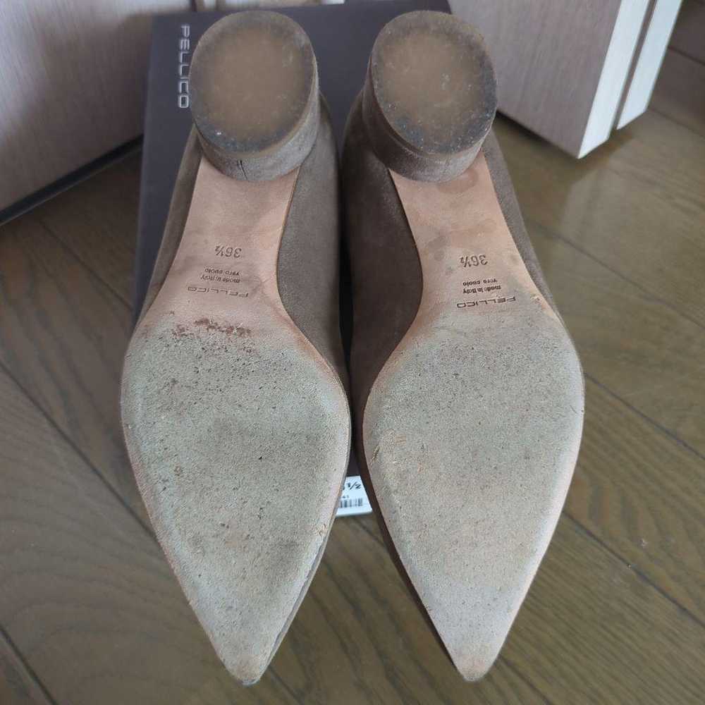 PELLICO Suede Pointed Toe Pumps Beige 3.5cm Heel - image 7