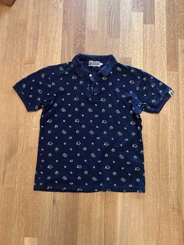 Bape Bape Polo Star Pattern