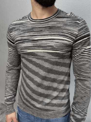 Missoni MISSONI Mens Cashmere Black Grey Space Dye