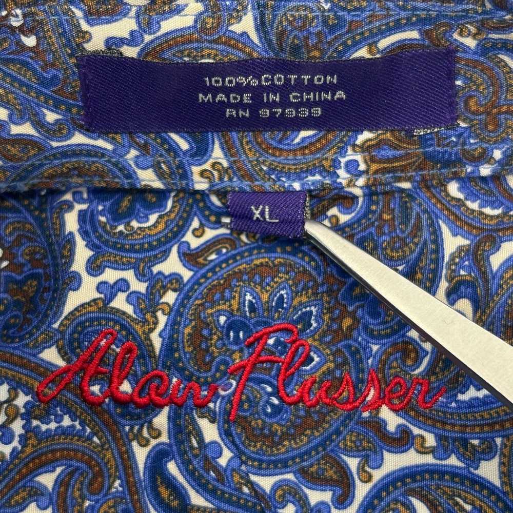 Alan Flusser Alan Flusser Paisley Button Front Sh… - image 4