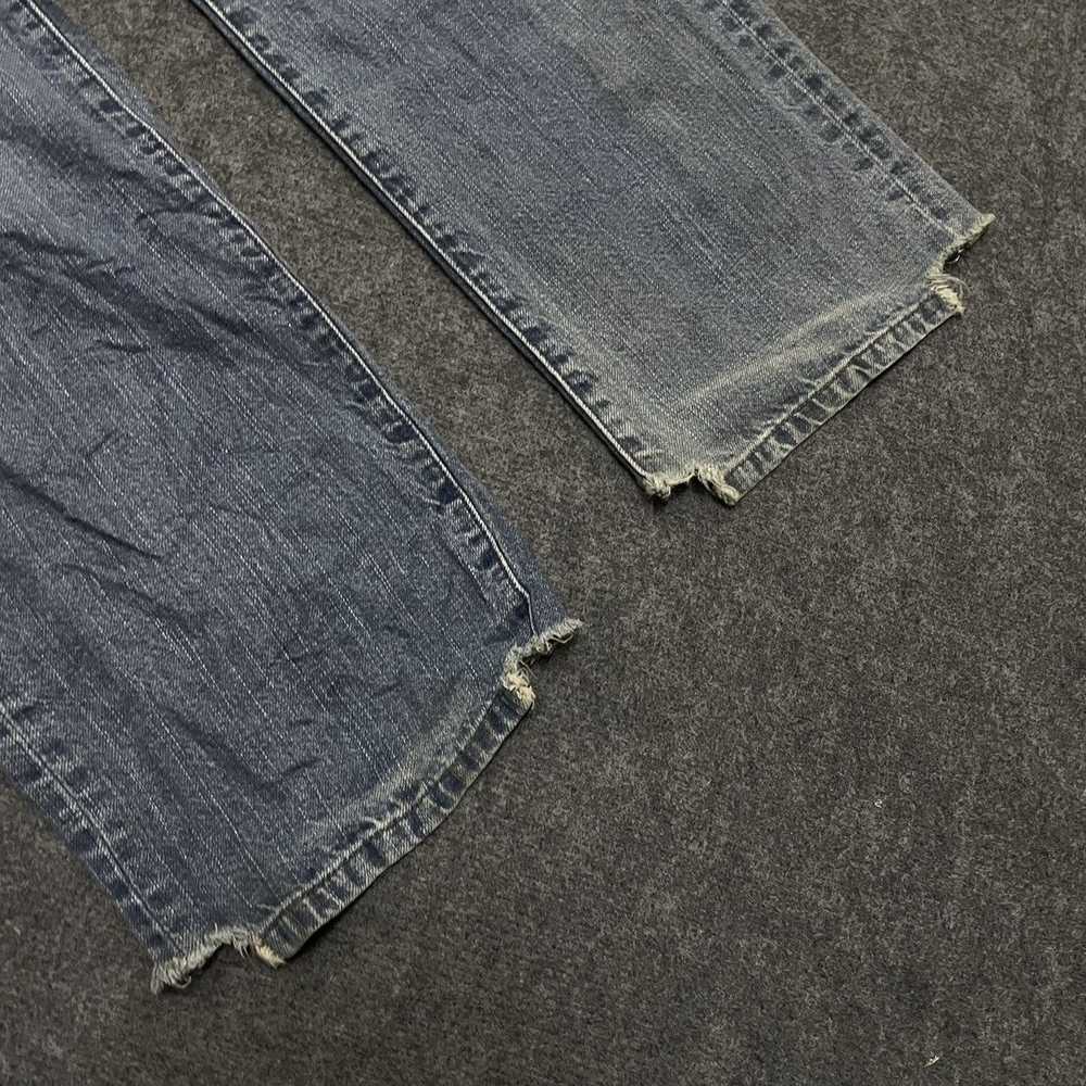 Calvin Klein 90s CK Distressed Denim Patchwork Ka… - image 4