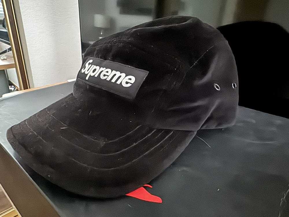 Supreme Surpreme Box Logo Velvet Camp Hat - image 4