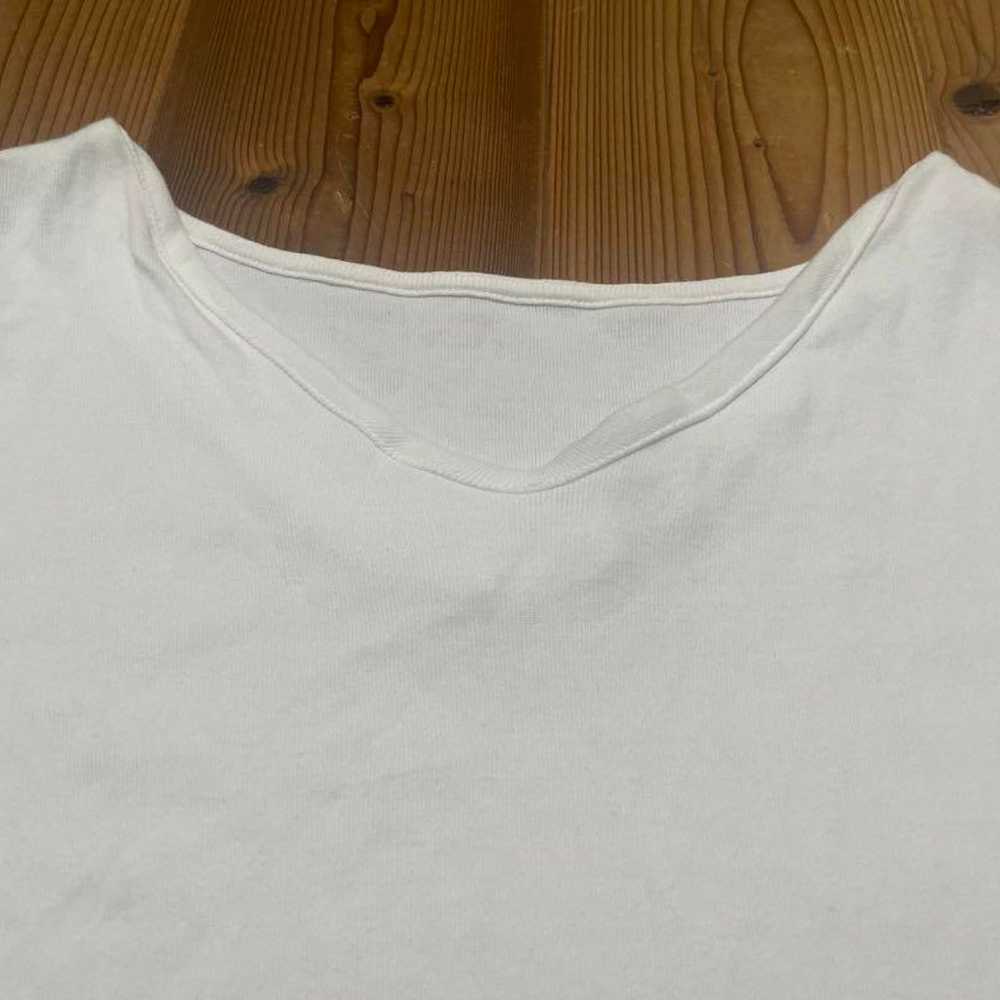 Vintage item: ANTIQUA white V-neck long sleeve T-… - image 3