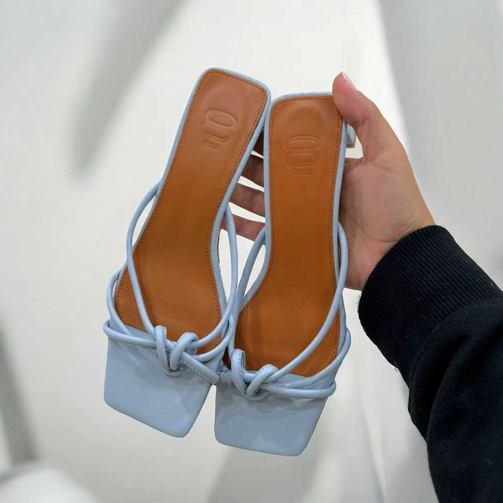 8 By Yoox Sky Blue Low Block Heels - image 2