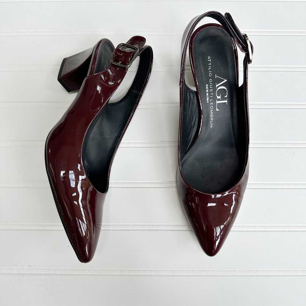 AGL Plum Patent Leather Classic Pumps Slingback B… - image 10