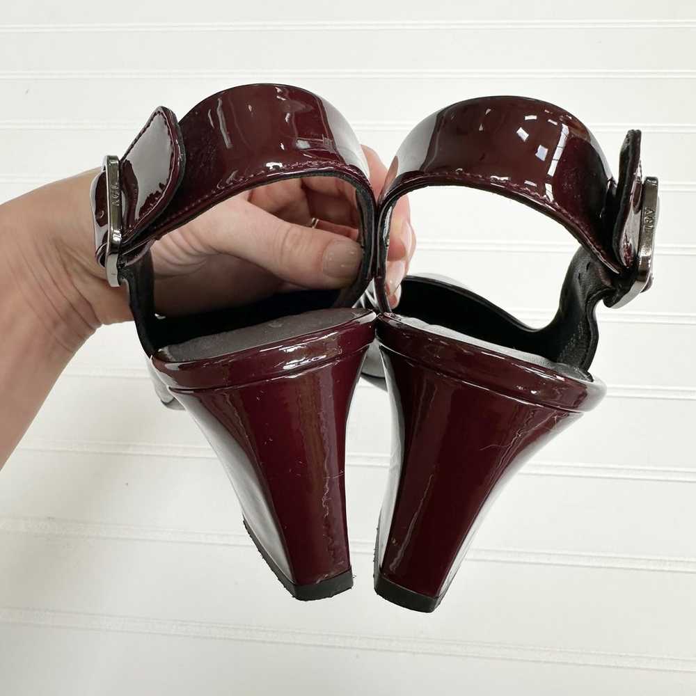 AGL Plum Patent Leather Classic Pumps Slingback B… - image 11